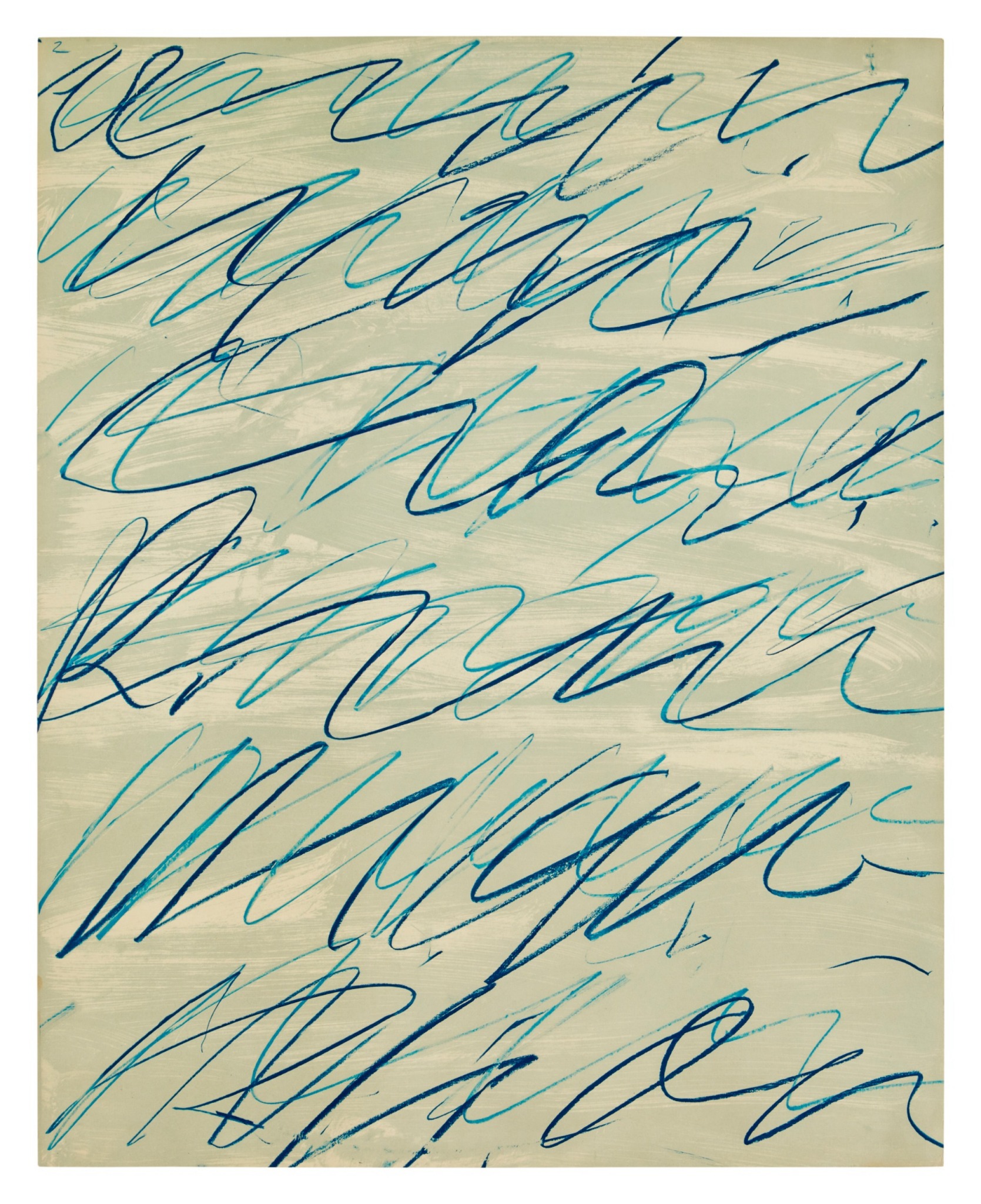 Cy Twombly, Roman Notes: One Plate (Bastian 22), 1970